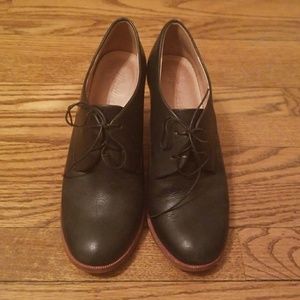 Madewell black leather heels
